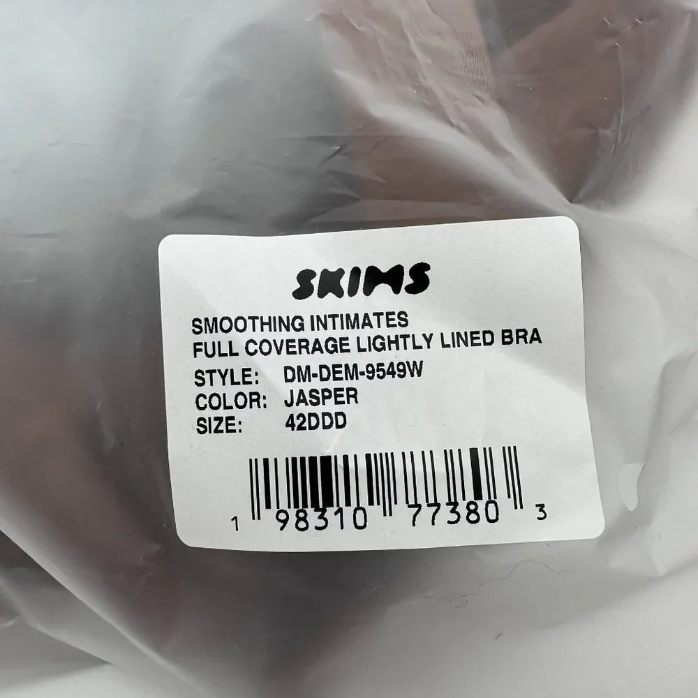SKIMS Smoothing Intimates Full Coverage‎ Lightly Lined Bra, Size 42DDD, Jasper - Picture 9 of 11